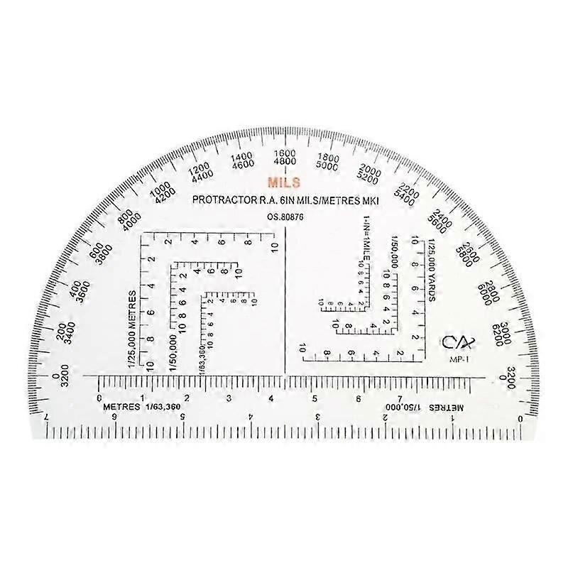 X37E Military Map Coordinate Scale Protractor Romer Grids Reference Tool