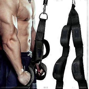 Tricep Rope Cable Attachment with Neoprene Handles, Heavy Duty D-Rings for Gym Cable Machine
