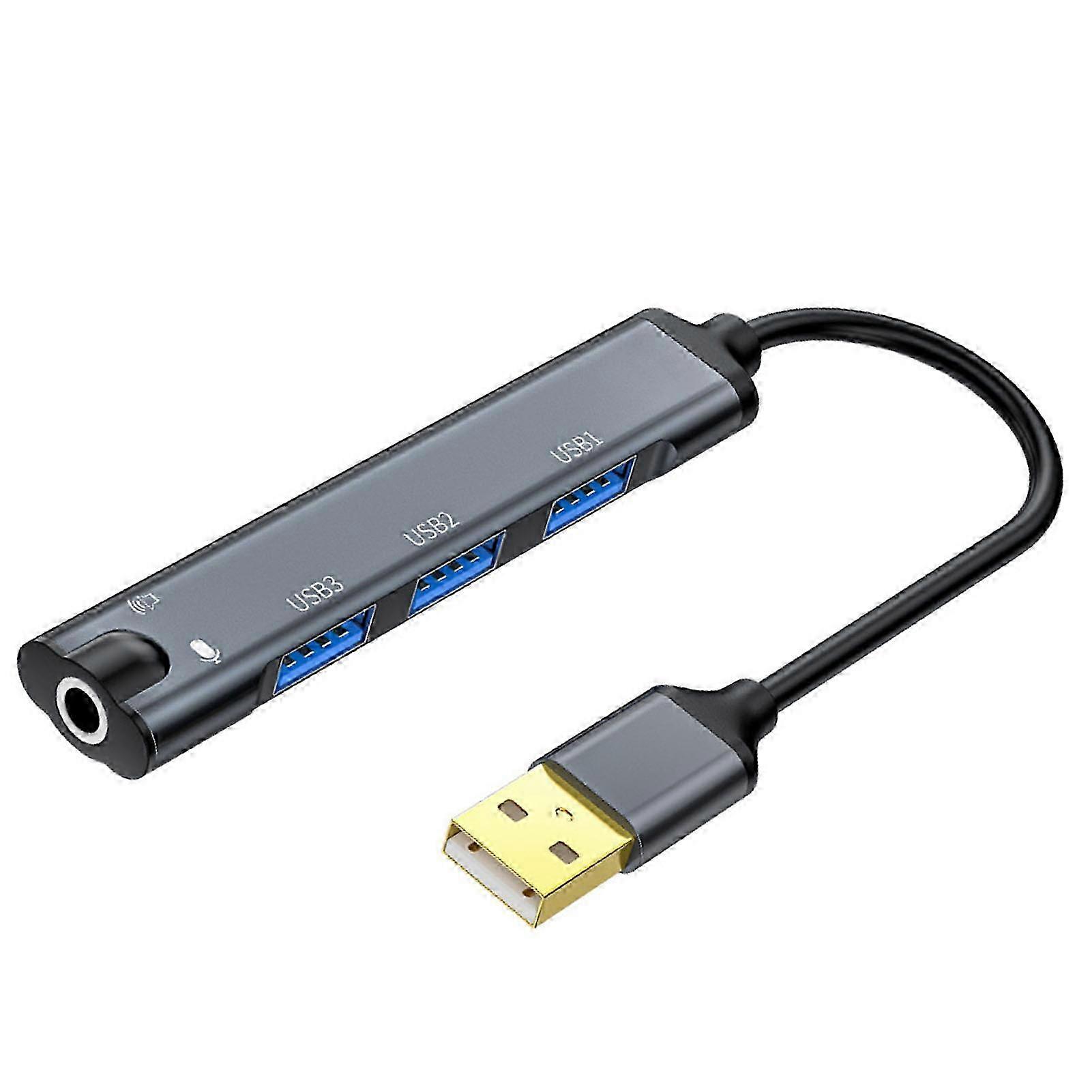 USB 2.0 Audio Hub Alloy Shell