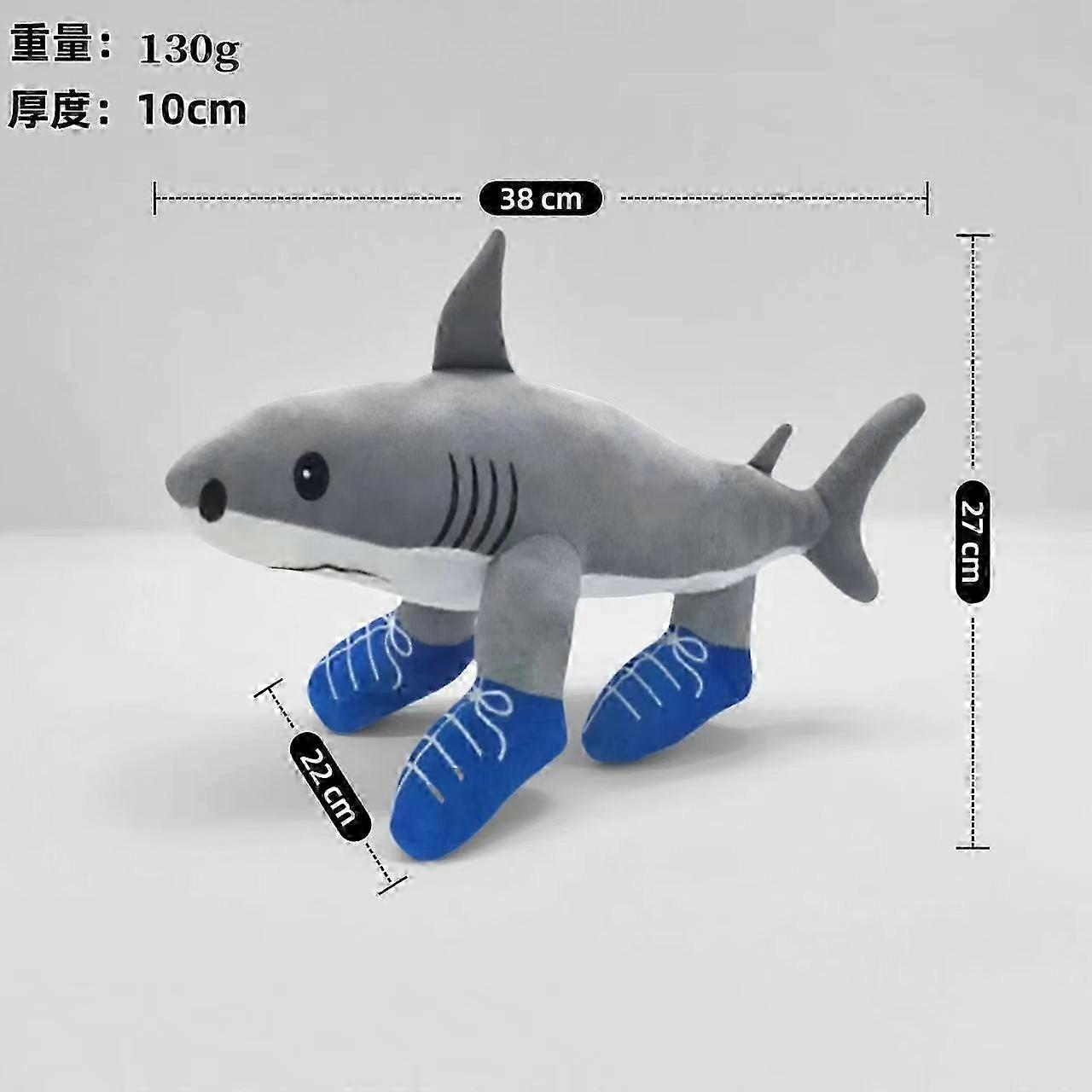 Three-Legged Shark Embroidered Plush