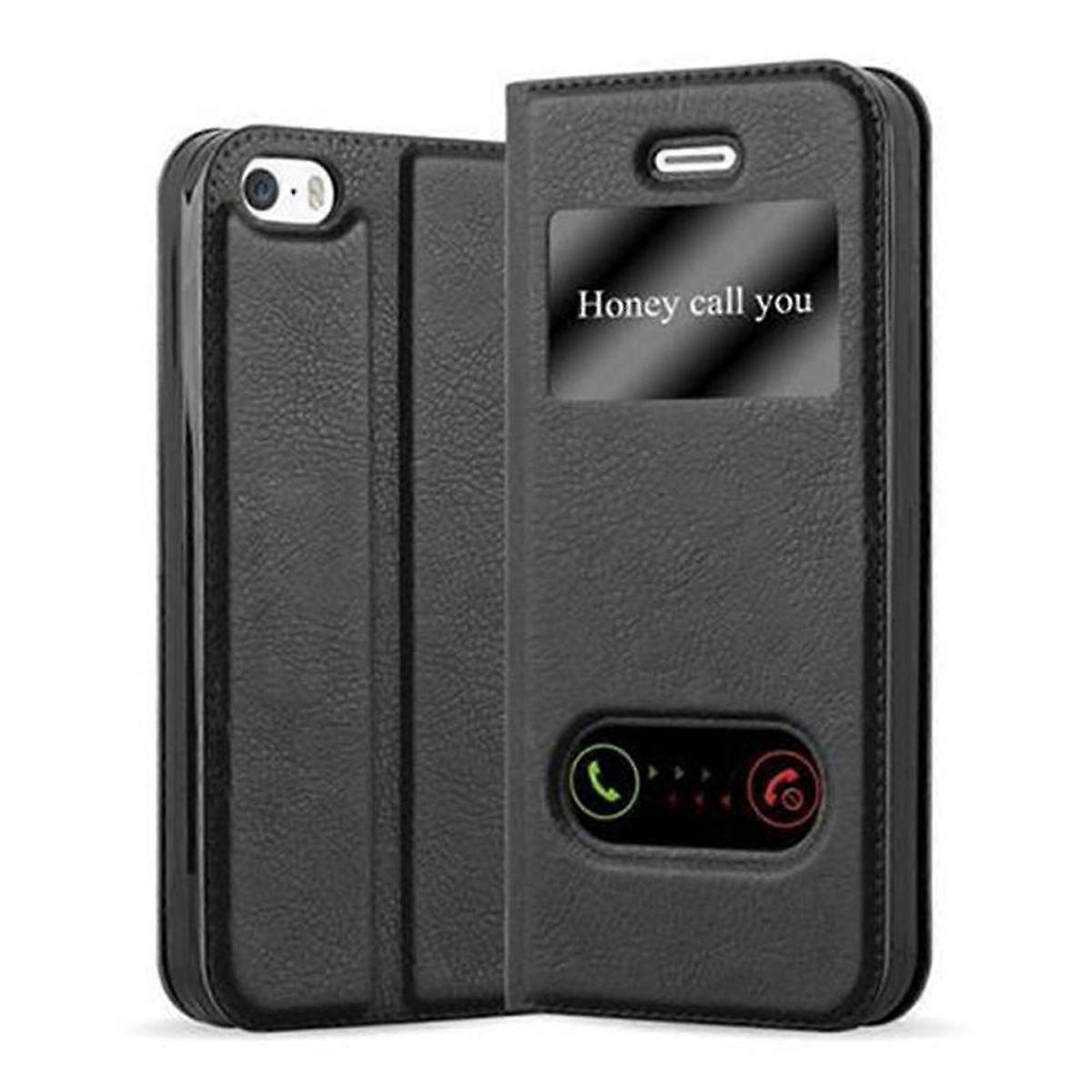 Case compatible with Apple iPhone 5 / 5S / SE 2016 - with 2 viewing windows
