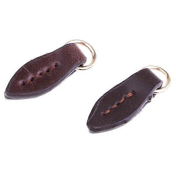 10x 2Pcs Design Replacement PU Leather Zip Puller Trouser Bag Broken Jacket