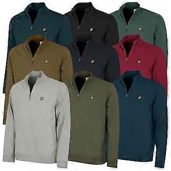 Lyle & Scott herre golfsweater i bomuld med blød kvalitet og kvart lynlås.