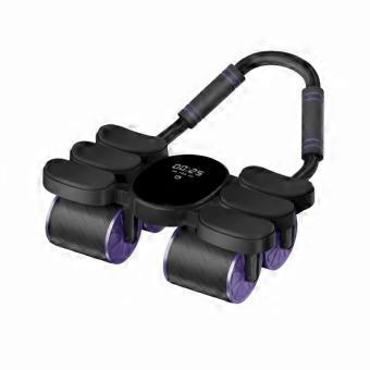 LCD Ab Wheel, Four-Wheel, Auto Bounce, Home Exercise Equipment