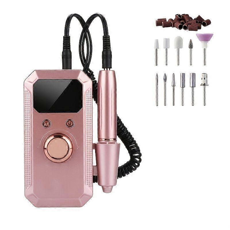 Electric Nail Drill 32-speed adjustment, with 11 Replaceable Heads, for Beginner