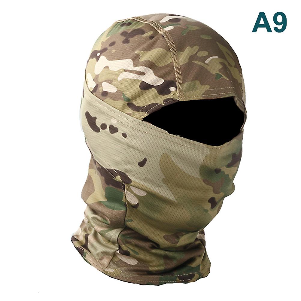 Kamouflage Balaclava Full Face Wargame Cykling Hjälm Liner Taktisk Airsoft Cap