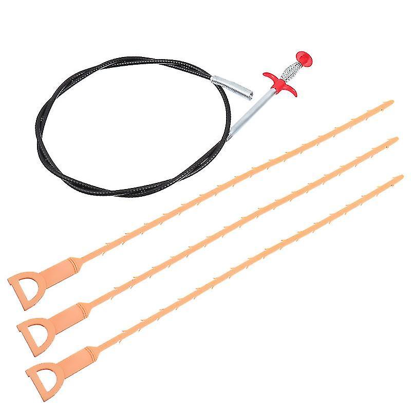 50X1cm Assorted Color Pipe & Tube Cleaners 1pc Multifunctional Cleaning Claw And 3pcs Kitchen Drain
