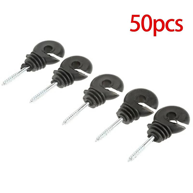 50Pcs Garden Supplies Accessories Electric Fence Offset Ring Insulator Fencing Screw In Posts Wire Safe Agricultural