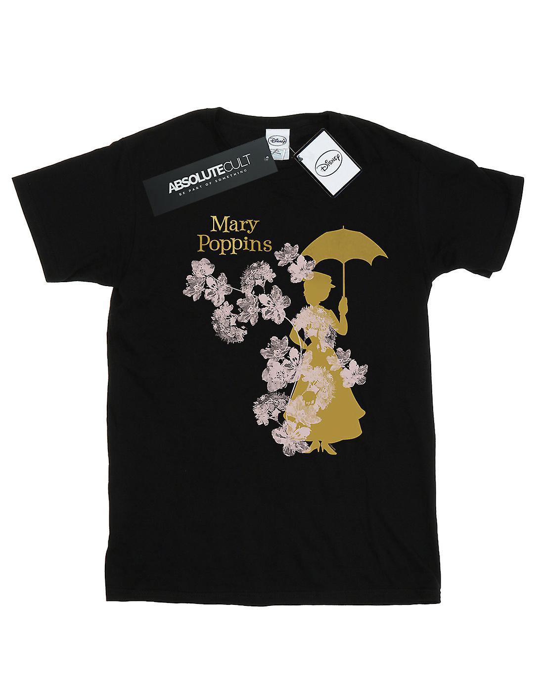 Disney Girls Mary Poppins Floral Silhouette T-Shirt Fruugo QA