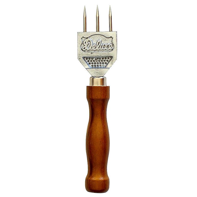 Ice Pick - Heavy Duty Ice Crusher with Solid Wood Handle, 304 Stainless Steel Three Prong Breaker
