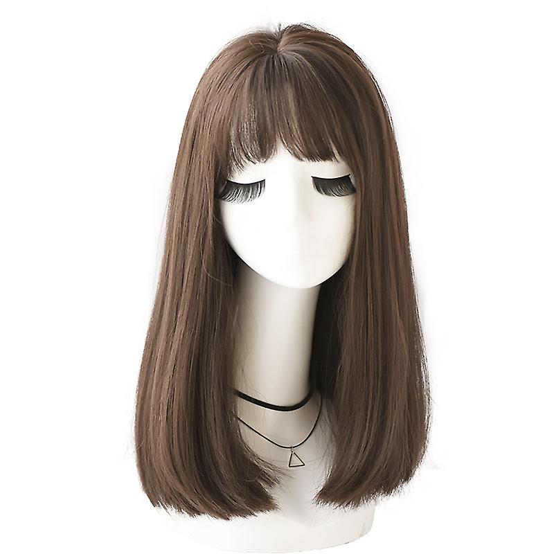 Wig , Style:Short Cold Brown 45CM