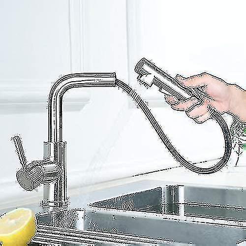 Faucet Kitchen,kitchen Faucet Extendable High Pressure 360 Rotatable