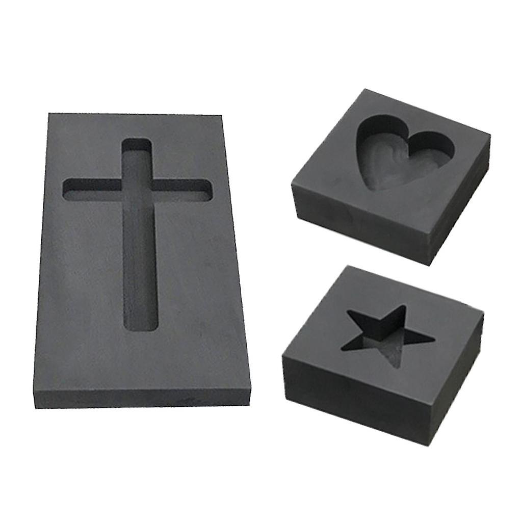 6x Gold High Density Graphite Mold Multi-Shape DIY Tools 5-6ml Five Star