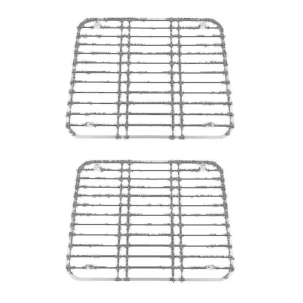 2x Stainless Steel Sink Drainer Rack Multifunctional Kitchen Fruit Vegetable Dish Drying Rack