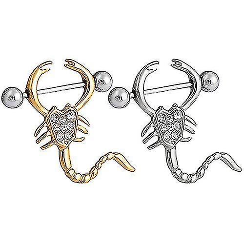 1ピース誇張スコーピオンバーベルニップルリング女性メタルニップルリングファッションボディピアスジュエリー
