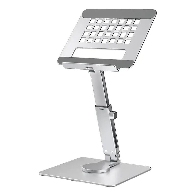 Aluminum Tablet Stand Desk Riser 360° Rotation Multi-Angle Height Adjustable Foldable Holder Dock