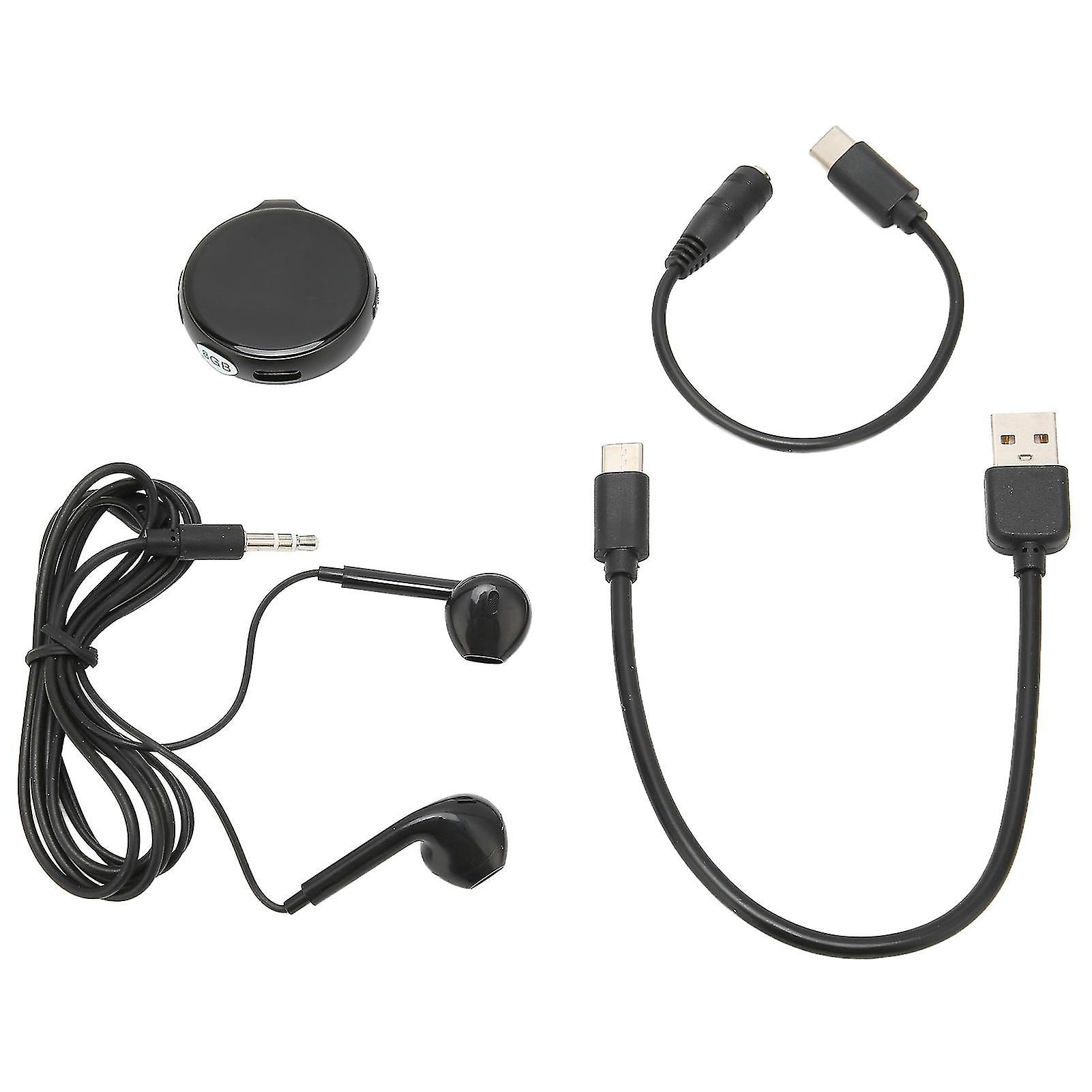 Round Voice Recorder 35 Hours Battery Time Otg Function Voice Activated Recorder For Lecture Interview Meeting Class4g