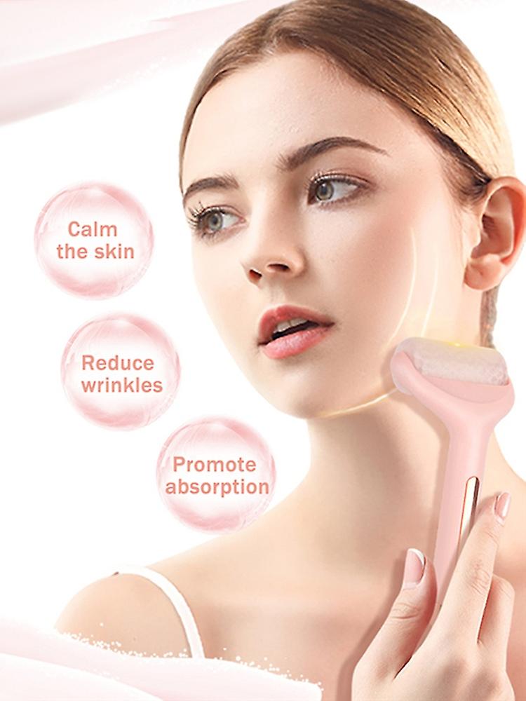 Pink Ice Roller Massager - Refreshing Massage for Face & Body