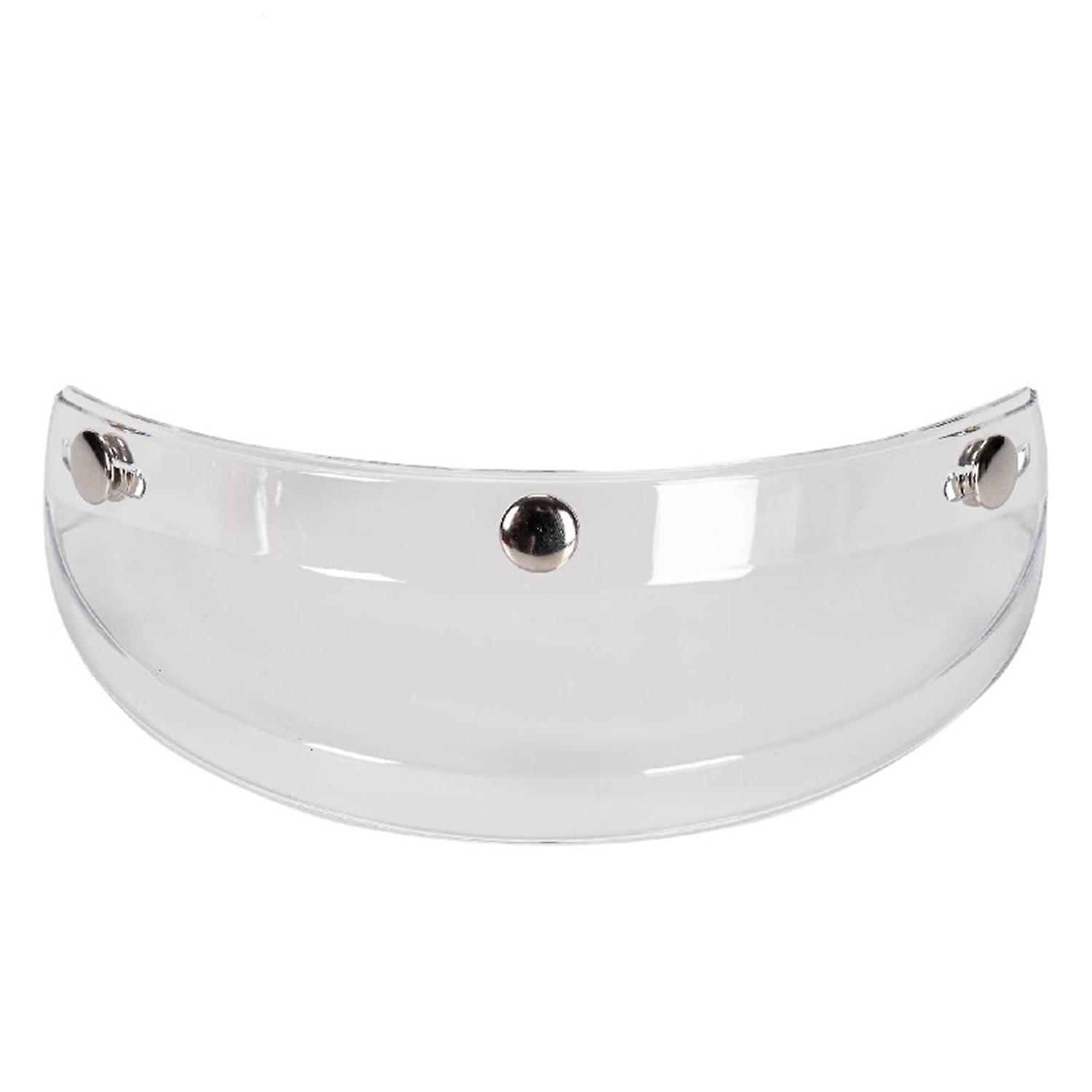 Universal Motorcycle 3 Snap-Button Visor Flip Up Down Open Face Helmet Wind Shield