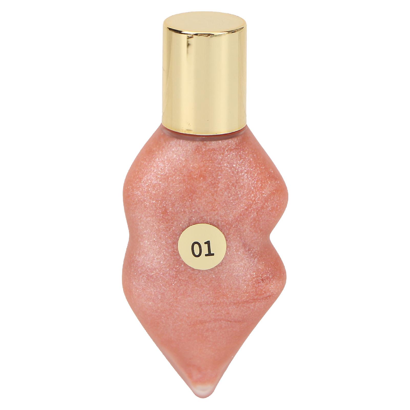 Moisturizing Lip Plumper Gloss Metallic Nude Color Ginger Mint Undyed Lip Fuller Serum for Make Up