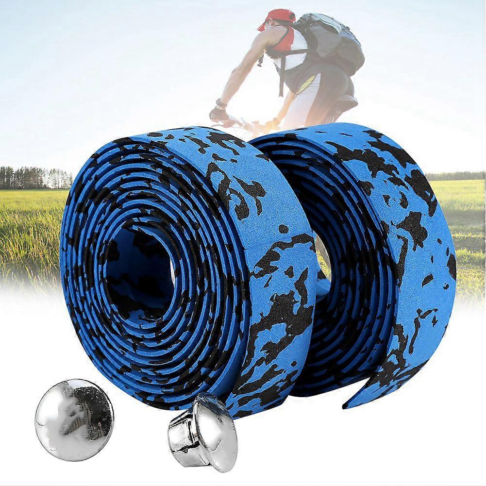 Bike Bar Wrap 2pcs Cycling Road Bike Bicycle Handlebar Grip Wrap Tape 2 Bar Plugs(Black+White) Handlebar Tape Bar Wrap
