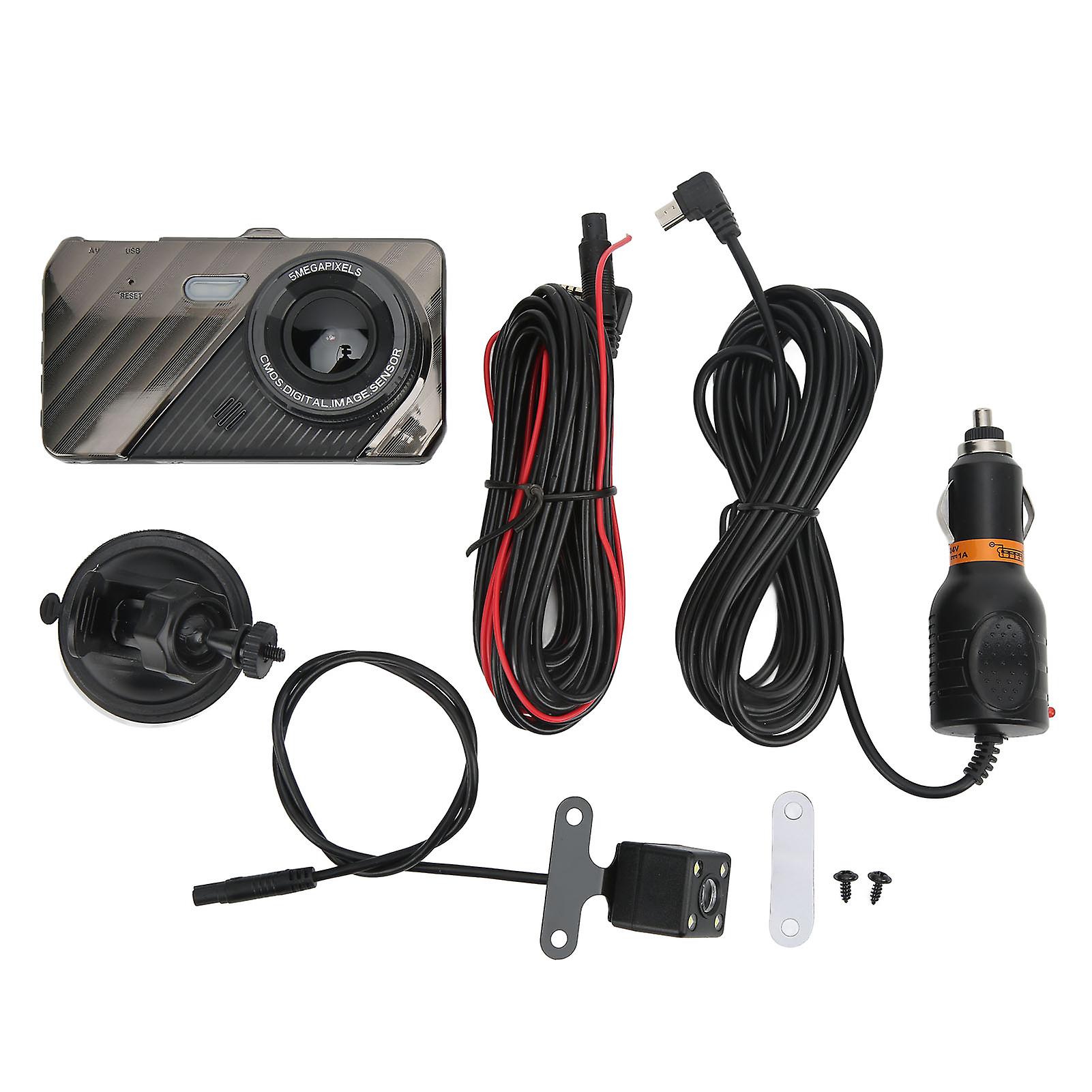 1080P Dual Dash Cam Motion Detection Parking Monitoring Front and Rear Camera for Cars