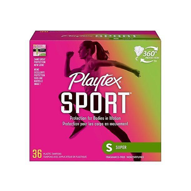 Playtex Sport, سدادات قطنية بلاستيكية، فائقة، غير معطرة، 36 قيراط