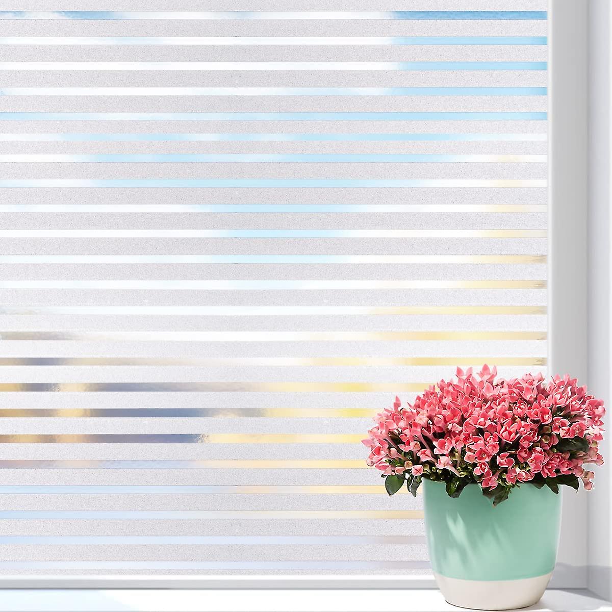 Matte Privacy Window Film Stained Glass Uv Solar Static Non-adhesive Clings For Home Decorative Sun Blocking Window Stickers