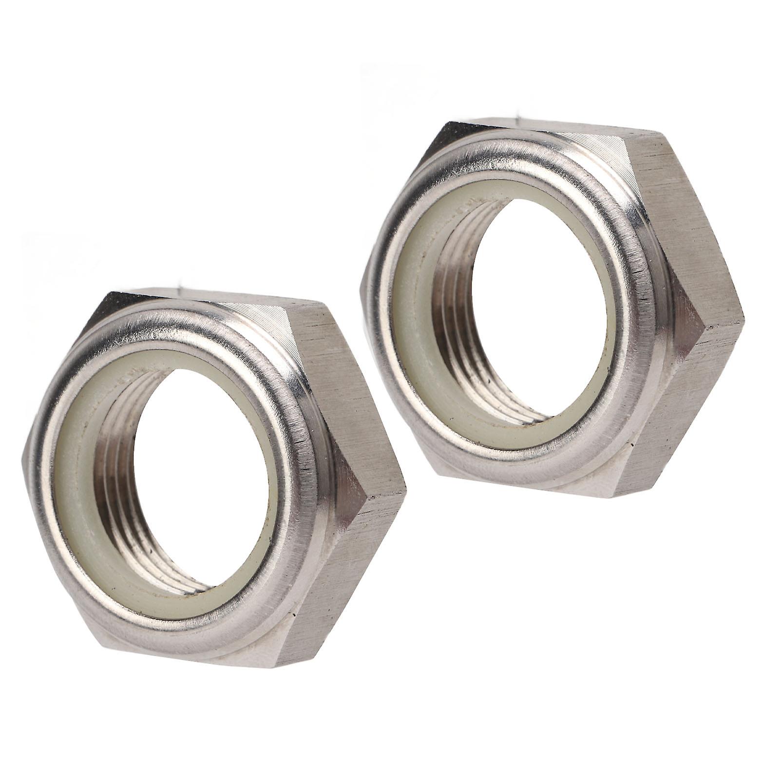 2pcs Stainless Steel Self Locking Nuts 90185-22043 Replacement for Outboard Motor Engine Hardware Durable Corrosion Resistant