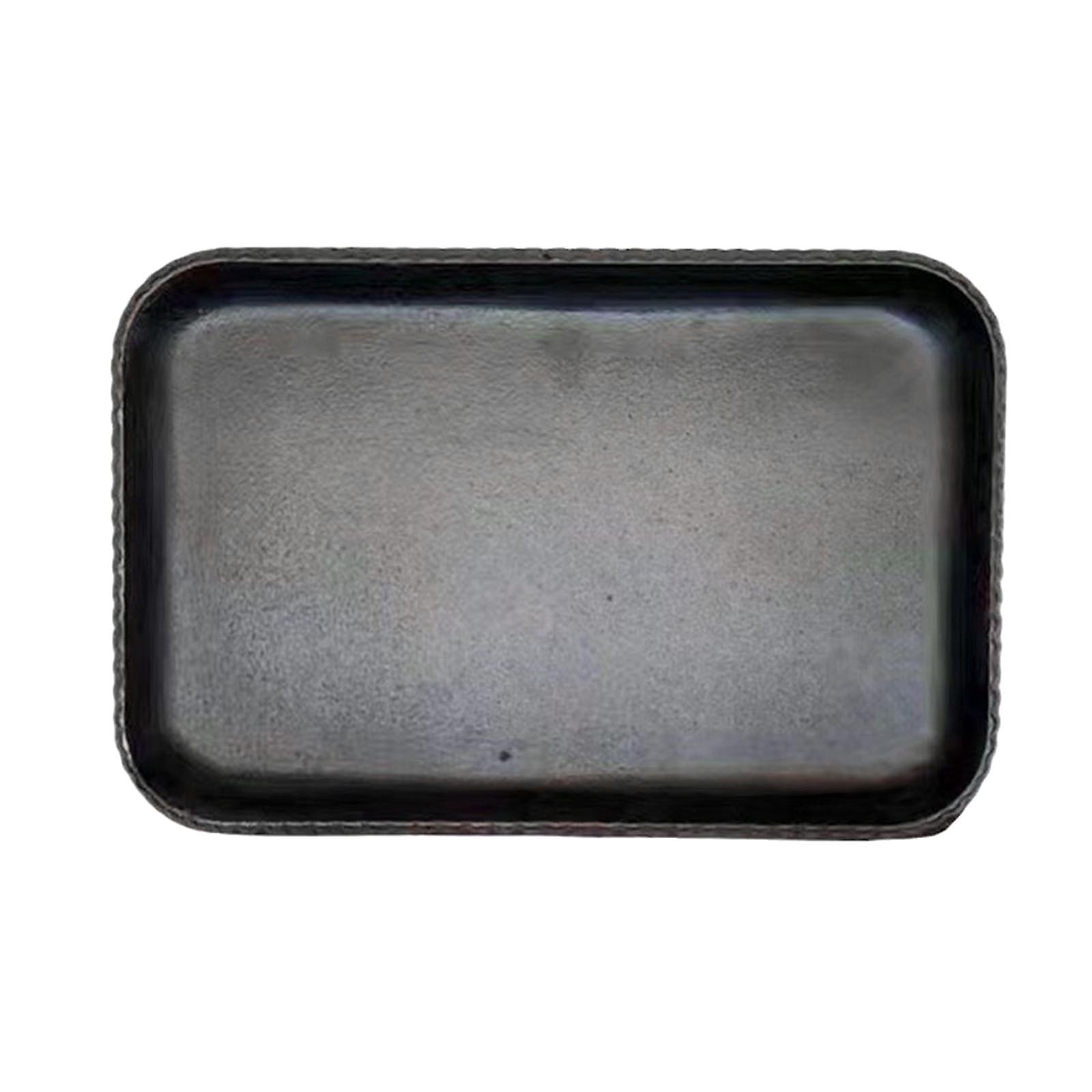 Grill Pan Cast Iron Steak Griddle Sturdy Rectangular Lightweight Practical Grilled Steak Plate Kitchen Gadgets