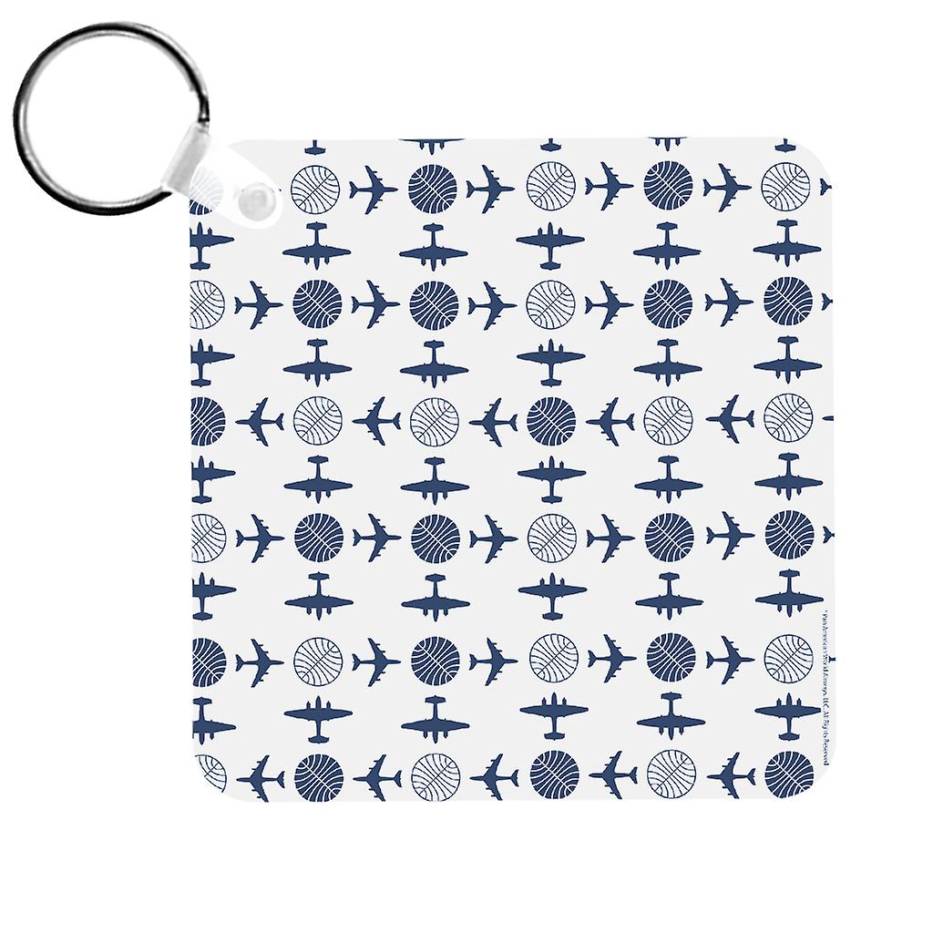 Pan Am Blue Globe Logo Keyring