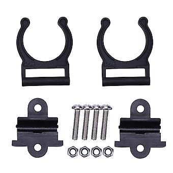 Black Kayak Paddle Clip Kit - Premium Boat Canoe Accessory, Durable Replacement Clip with Fittings, Easy Install & Secure Hold