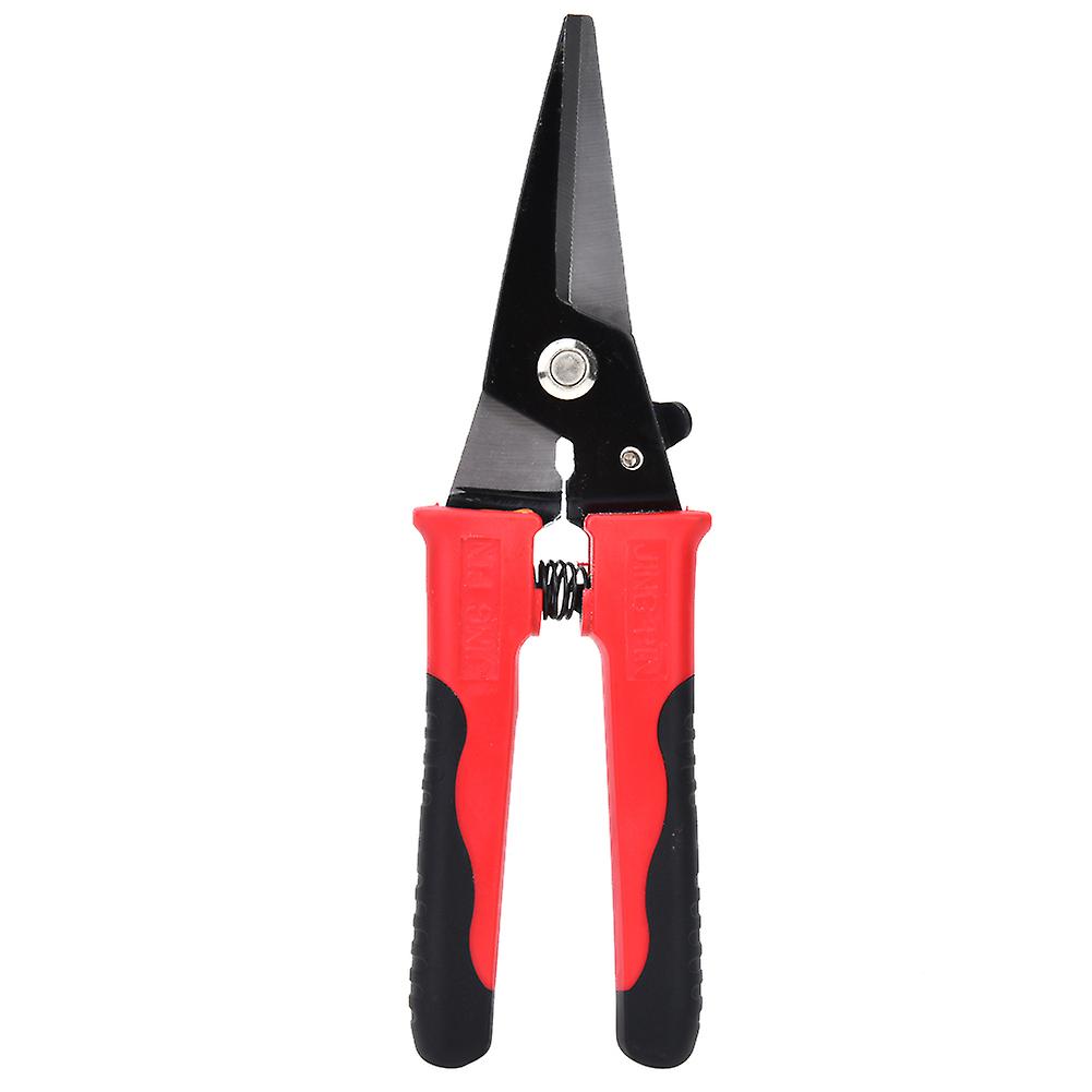Tin Snips Plastic Handle Straight Multifunctional Stainless Steel Hardware Hand Tool