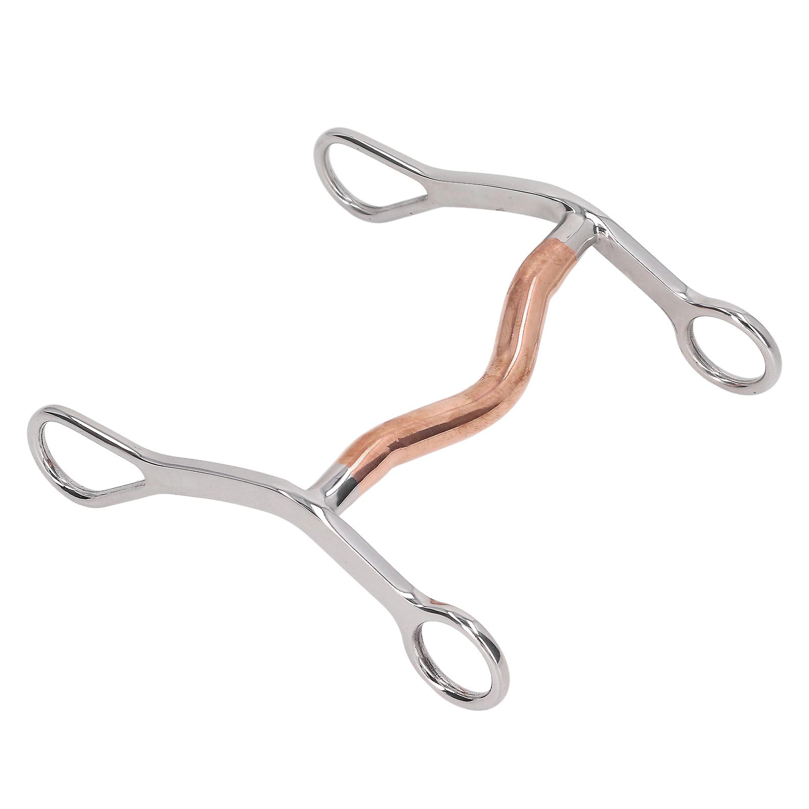 Horse Mouth Bit Stainless Steel Horse Breaking Bit Wear Resistant Corrosion Resistant Horse Snaffle Bit for Farm