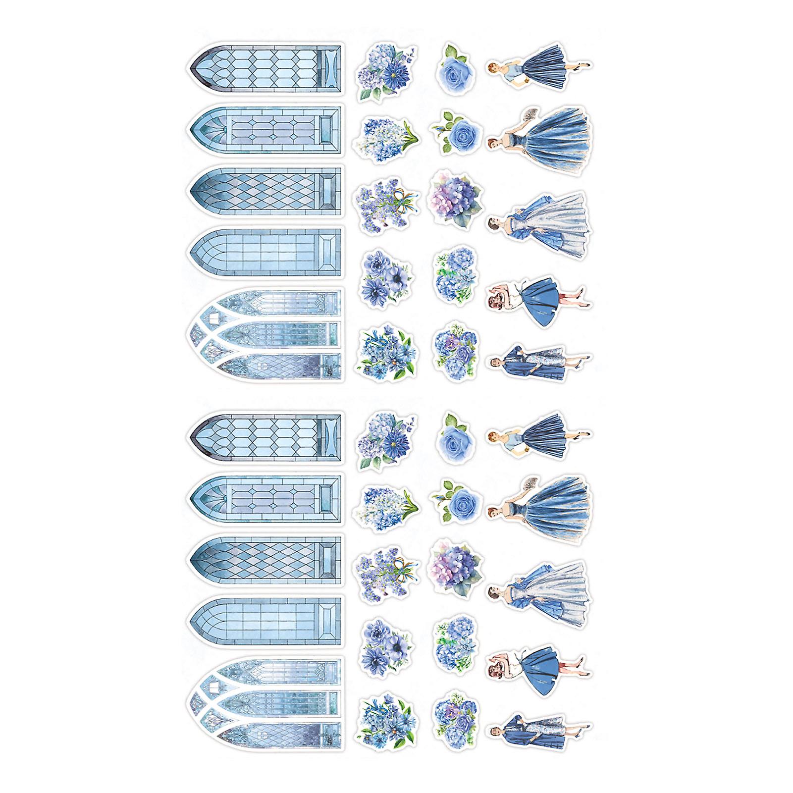 Scrapbook Stickers Window Character Flower Pattern 40 Sheets Type 3