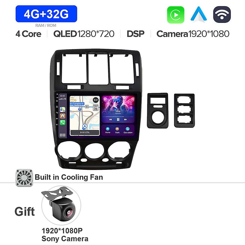 Android 13 Carplay Car Radio For Hyundai Getz 2002-2011 Black Rhd Multimedia Player Gps Navigation Android Auto Dsp Autoradio