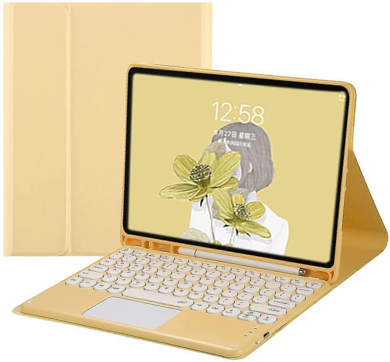 Ipad 9th Generation 8th 7th Gen 10.2 Inch/air 3 Pro 10.5 Inch Keyboard Case With Touchpad Cute Round Key Color Keyboard Detachable Bluetooth Touch Key