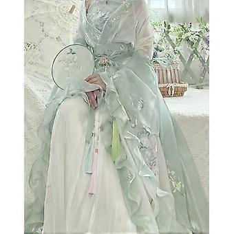 green emerald velvet dress Star Wars: The Princess and The Villain Leia Cosplay Costume Green Long Dress, M main image 0