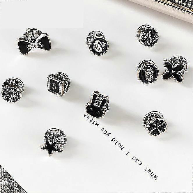 10pcs Prevent Accidental Exposure Buttons Brooch Pins Badge