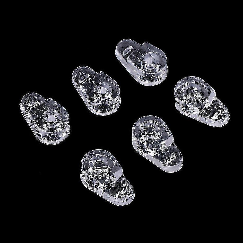100pcs Plastic Glass Retainer Transparent Mirror Cabinet Fix Clips