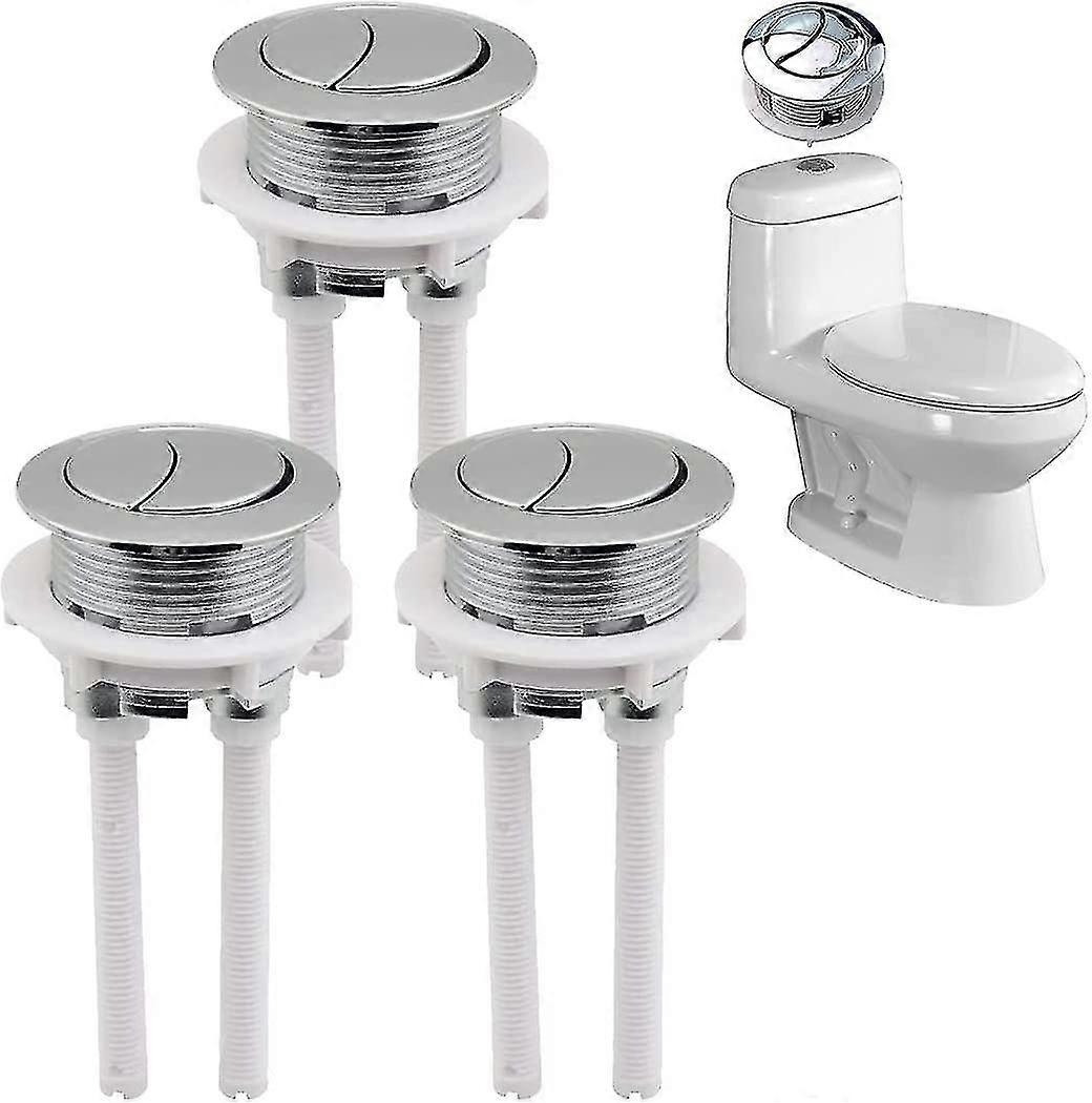 3 Pack 38mm Double Push Flush Buttons For Water Tank