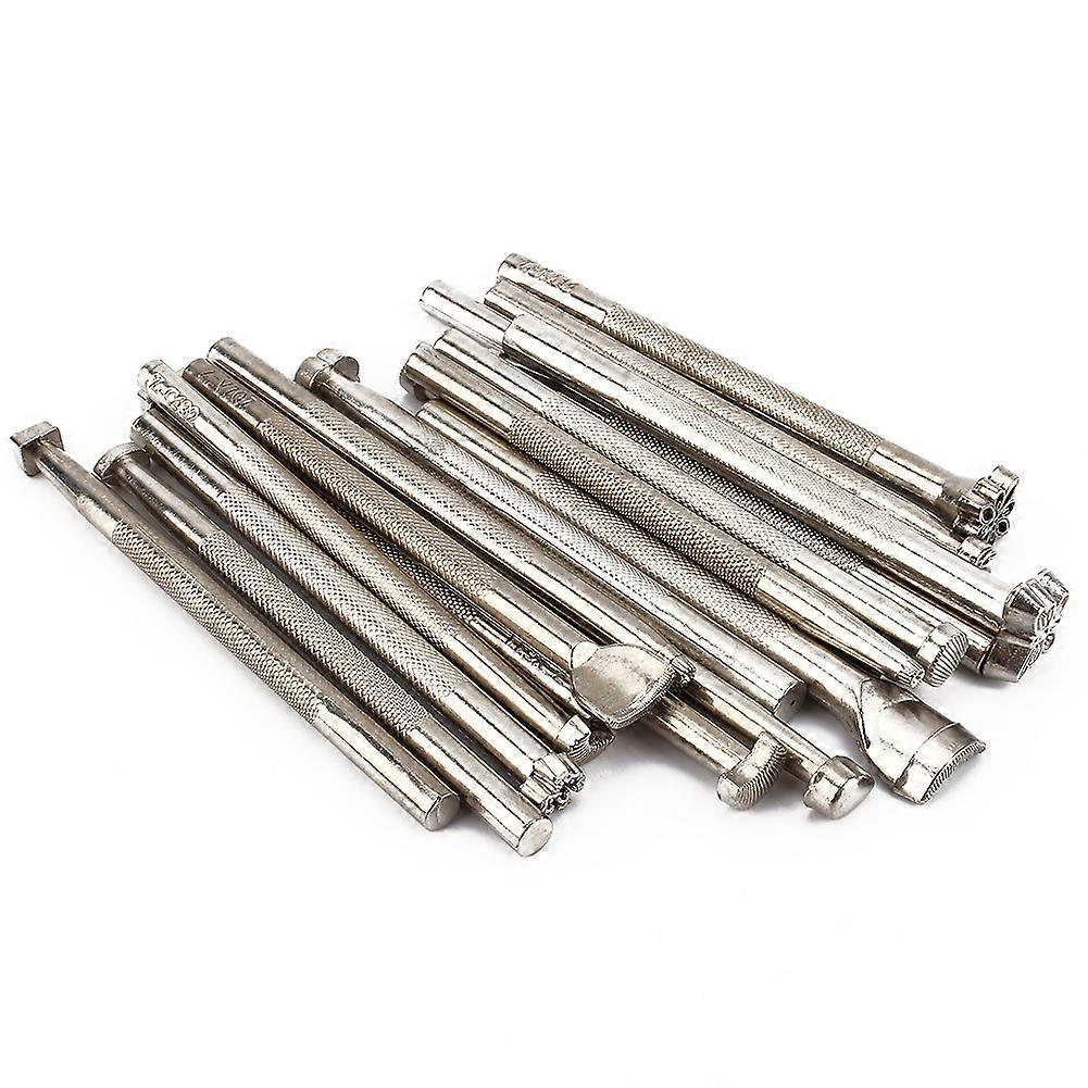 20pcs/set Metal Leather Craft Tools Leather Working Saddle Making Carved Tools Craftool Leather