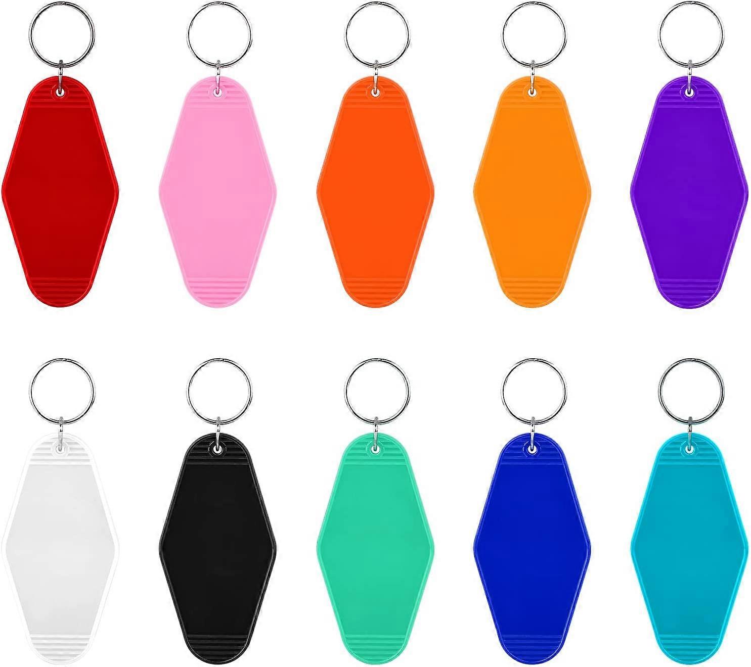 20pccs key holder sublimation,customizable keychain with keychain blank ringRandom Color