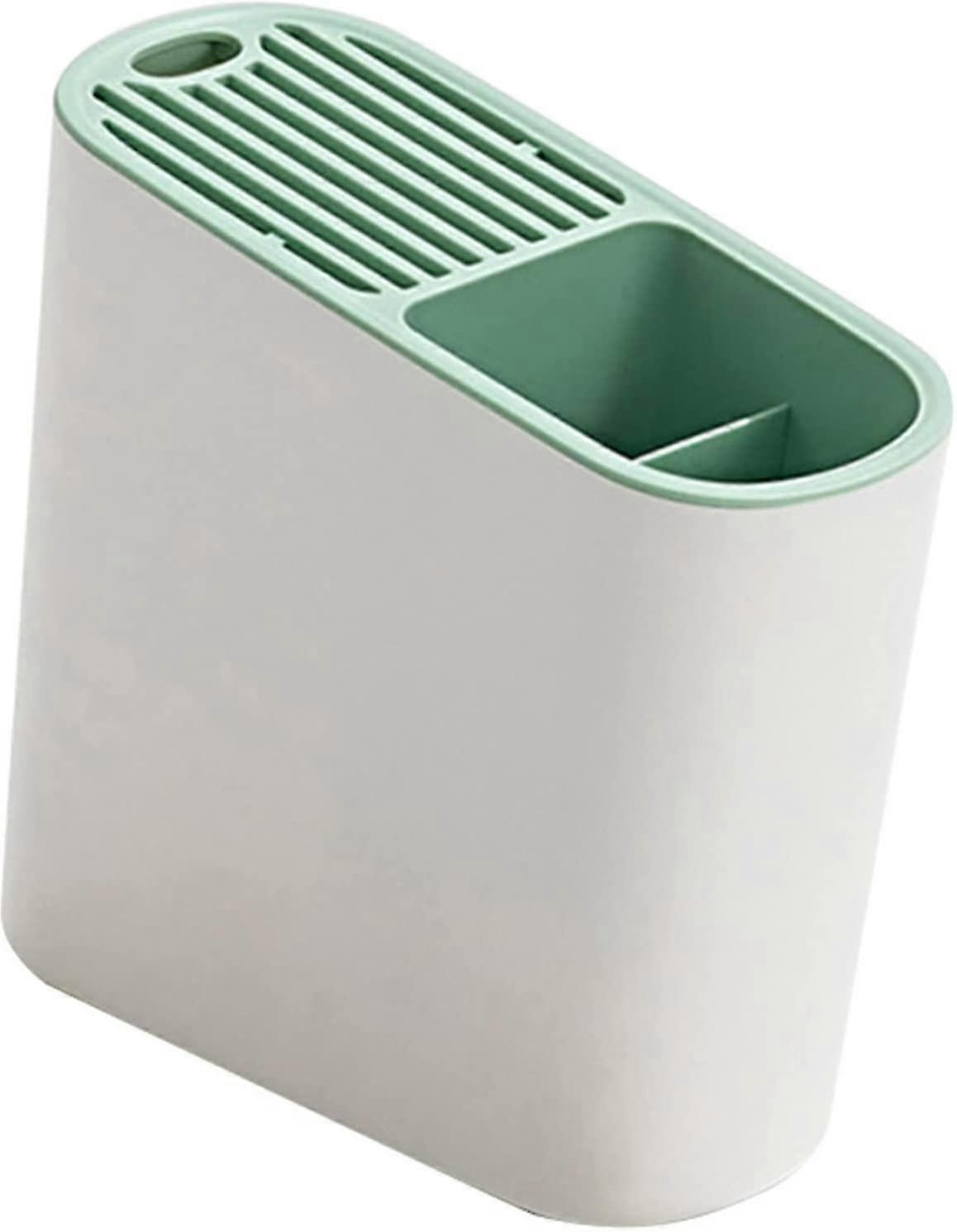 Multifonctionnel Cutter Holder Ménage Drain Fournitures de cuisine Rack Vaisselle Vaisselle Couverts Baguette Rangement Ménage Facile à utiliser (vert (1pc)
