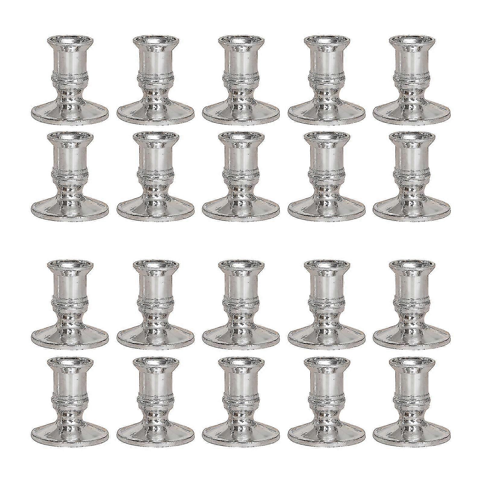 10pairs/pack Esstisch Home Decor Romantischer Kerzenhalter für Wohnzimmer Basis von Shantou Centure Silber