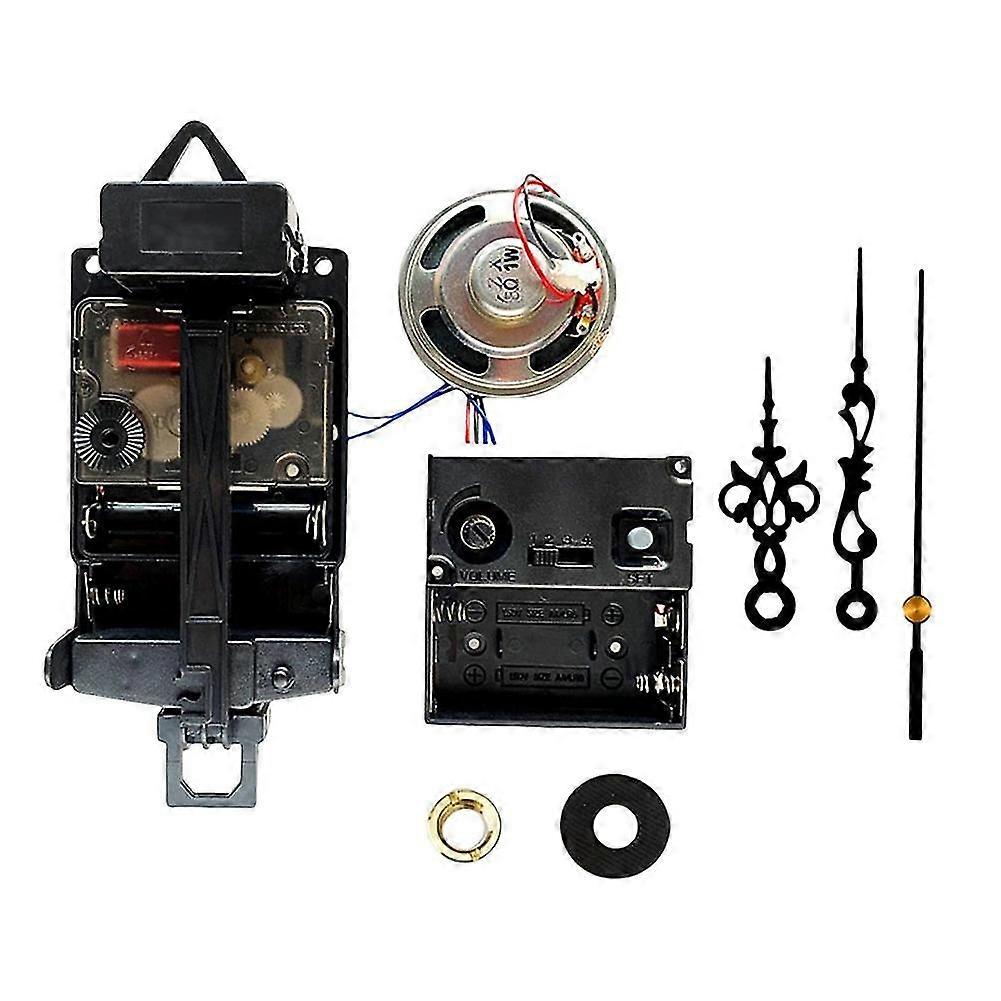 Quartz Pendulum Clock Movement With Black Hands,with Music Box Speaker,Battery Operated,Melody Mech