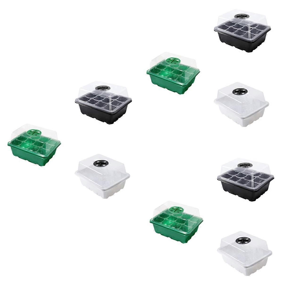 Seedling Tray, Cell Humidity Adjustable Seed Starting Kit with Dome and Base, Greenhouse Germinatio