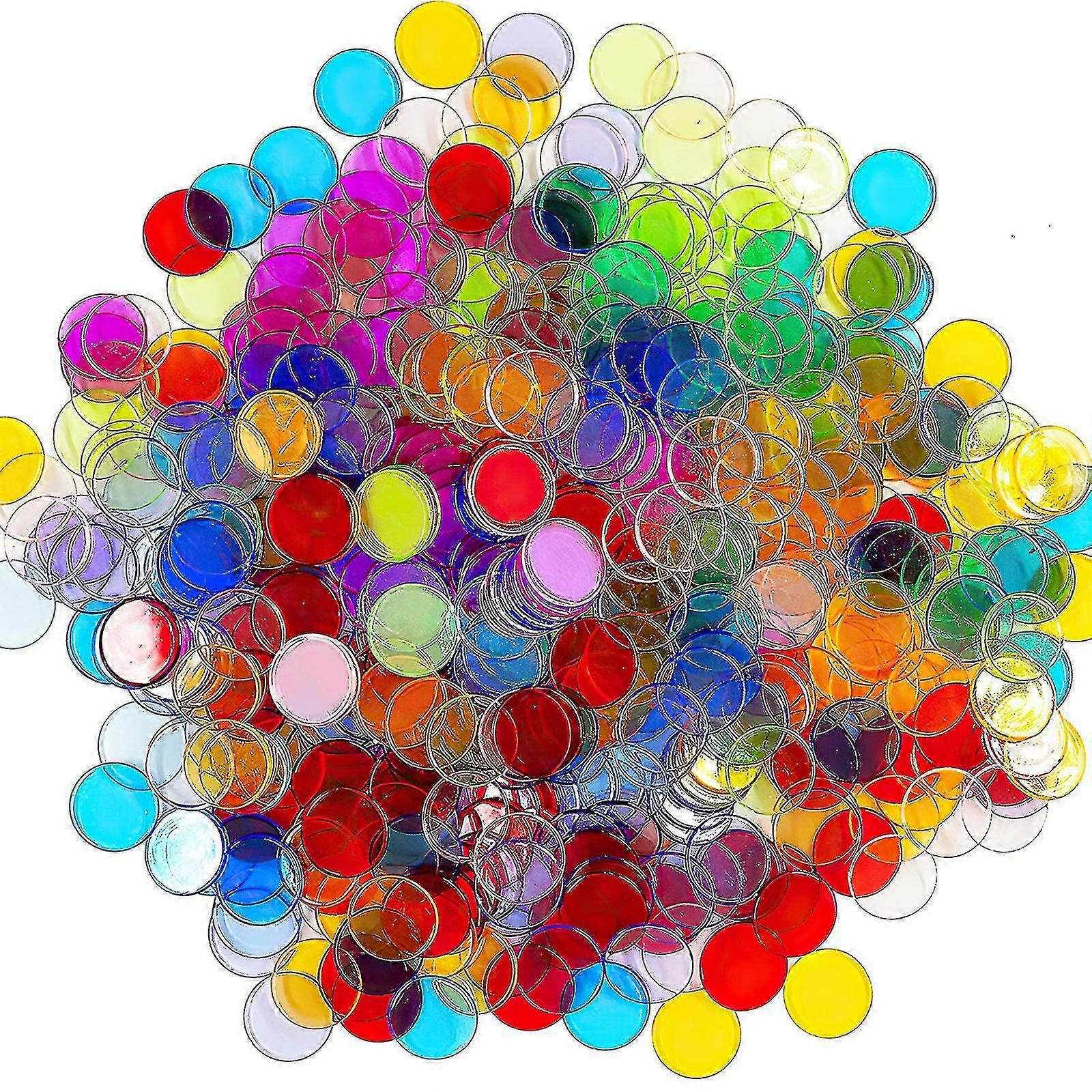 Counter Bingo Chips, 300 Pcs Plastic Counting Markers For Math Or Games (multicolored)