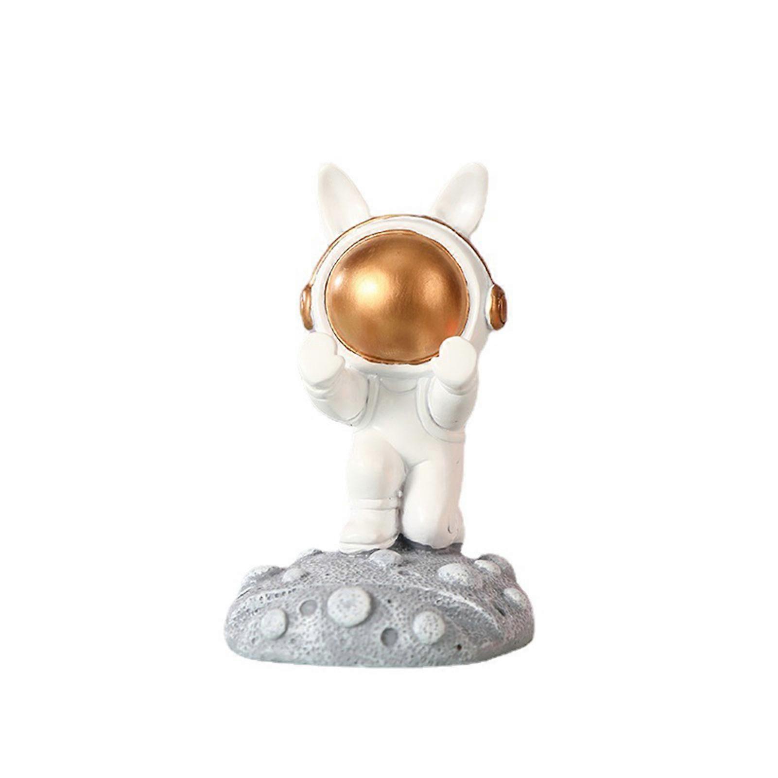 Moon Astronaut Phone Stand Cute Stable AntiShaking Design Compatible with All Smartphones