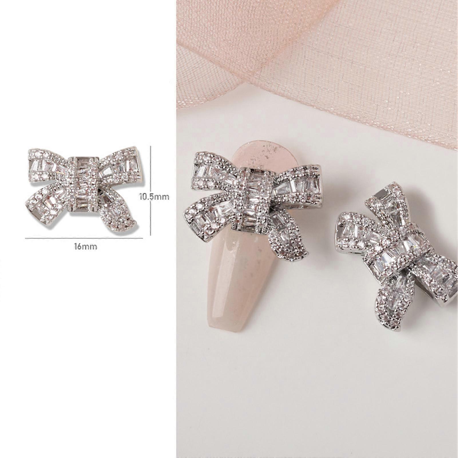 Gem 3D DIY Nail Art Tips AB Metal Gems Jewels Stones for Nail Decoration Practice